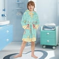 thumbnail image 5 of FORMRS Kids Bathrobe Unisex Hooded Robe Toddler Pajamas Sleepwear, Size 2-3T, Blue Beach Pattern, 5 of 7
