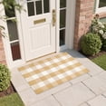 thumbnail image 5 of Area Rug, 28"x43" Pink and White Checkered Rug Plaid Outdoor Rugs, Soft Machine Washable Cotton Woven Welcome Mat Area Rugs for Home Decor, Bedroom, Doormat, Balcony, Porch, Patio, 5 of 6