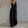 thumbnail image 5 of Two Piece Pant Set For Women Pocket Easy Vacation Daywear Summer Functional Daily Wear Everyday Flowy Modern Simple Travel Ready For Travel For Work, 5 of 7
