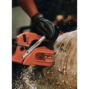 HANDLANDY Heavy Duty Work Gloves Men, Touchscreen TPR Impact Reducing Work Gloves, Non-Slip Breathable Mechanics Gloves, Large