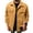 Yellow, variant on Riecok Cargo Jacket Men Long Sleeve Button down Coats Lapel Collar Jackets Casual Fall Outerwear with Pocket M