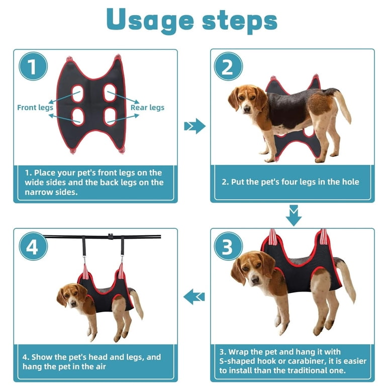 Oneisall, Dog Grooming Hammock, Breathable Pet Restraint, M - Walmart.com