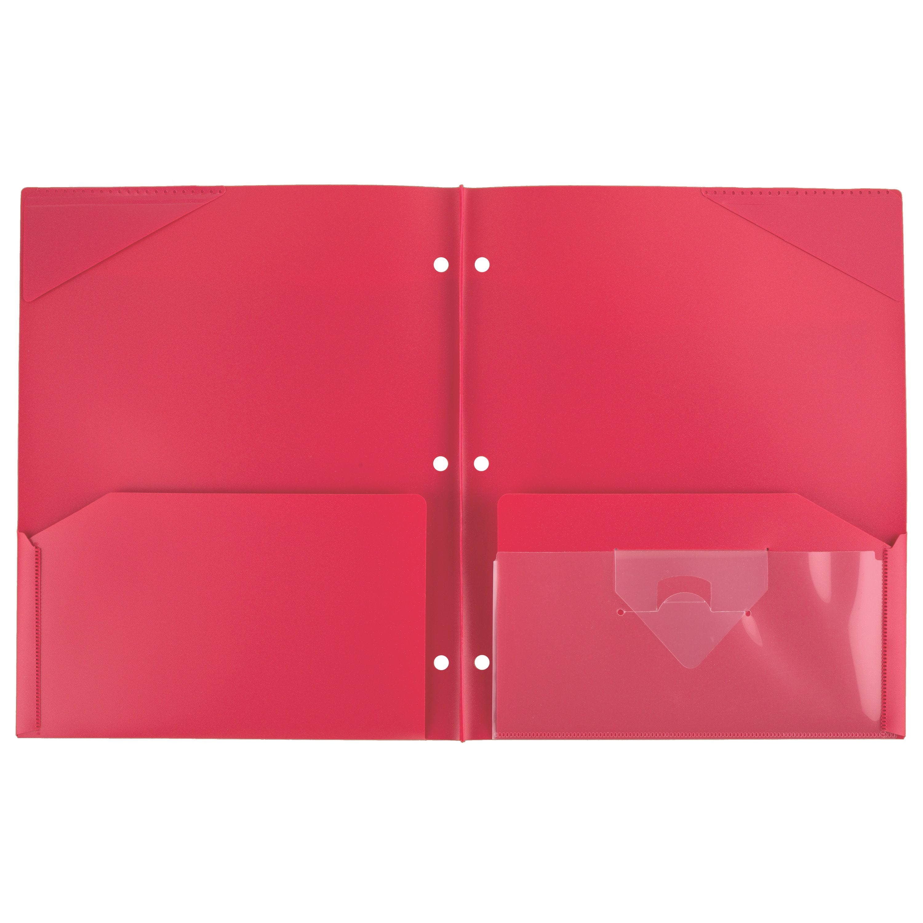 Plastic 2 Pocket Folders Assorted Color