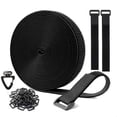 thumbnail image 2 of 5/6/8/10M Adjustable Fastening Hook And Loop Straps With Buckles Free Cut Length Cord Straps For Sewing And Cable Wire Manageme 2.5cmX6m 30buckles Black, 2 of 6