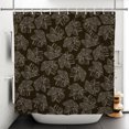 thumbnail image 2 of Tchckioa Fall Leaves Shower Curtain for Bathroom,Waterproof Hooks Bath Curtain,Black,72x72, 2 of 6