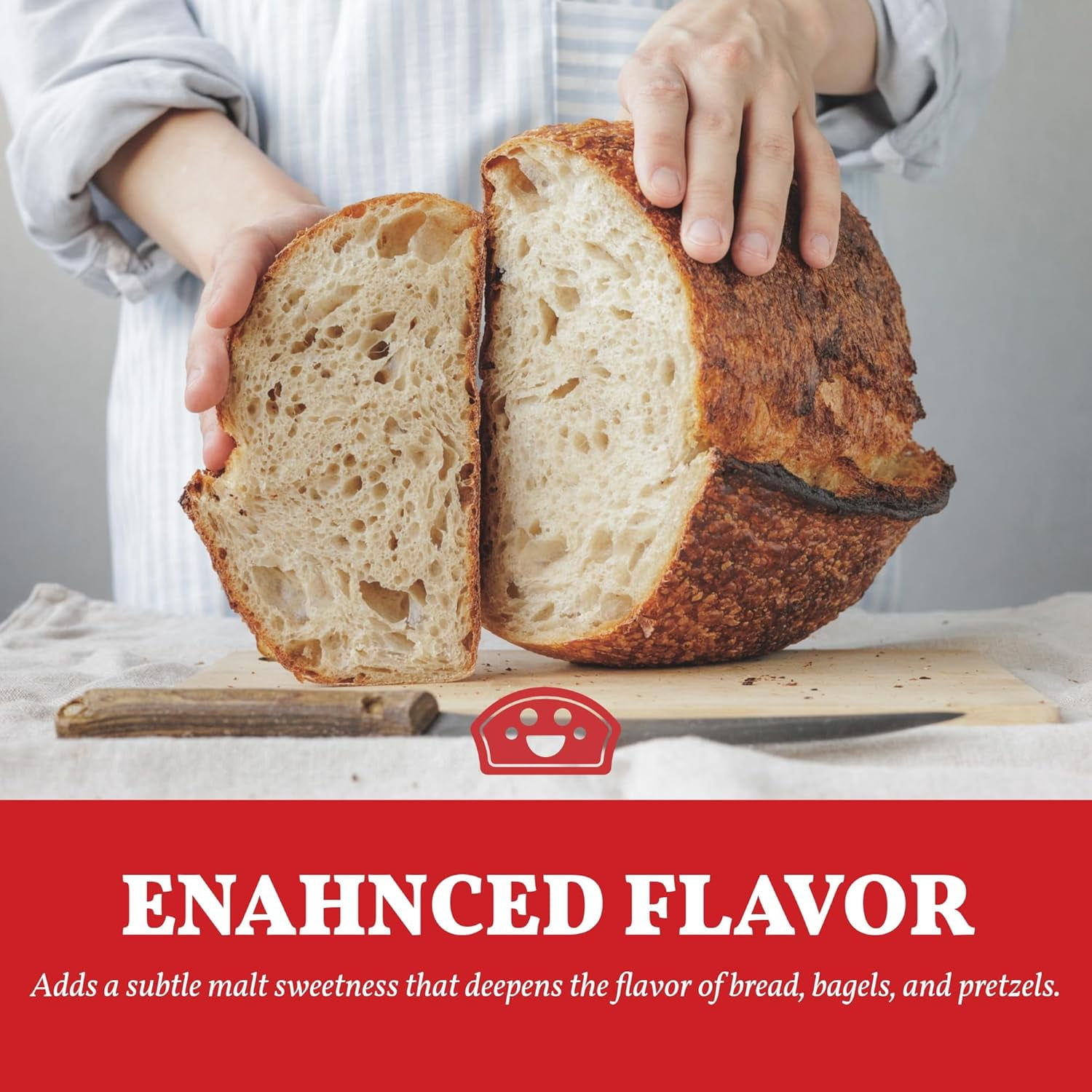 Bakers Club Artisan Diastatic Malt Powder 10oz - Enhance Flavor, Crust, Rise, Texture - Baking Bread, Pizza Crust, Pretzels, Desserts, Muffins, Bagels, Sourdough, Milkshakes - Made in USA, Malted Bar