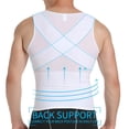 thumbnail image 4 of Mens Compression Seamless Slimming Vest Waist Trainer Tank Top Tummy Control Hide Gynecomastia Undershirt, 4 of 6