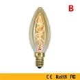 thumbnail image 1 of 40W Edison Bulb Warm White Light Lamp for Home Study Resturat Lighting 220V Models:B Style:C35 tip bulb E14, 1 of 8