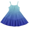 thumbnail image 6 of Ruyang Girls Gradient Color Halter Dress Sleeveless Backless Ruffles Pleated Summer Dresses Teen Kids Smocked Casual Dresses, 6 of 6
