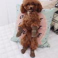thumbnail image 5 of Zapatos clásicos con forro de felpa para perros pequeños y grandes con cierre de velcro, botines de bulldog de felpa para exteriores, antideslizantes, para cachorros, para invierno, tallas S, 5 of 5