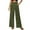 Army Green, variant on AherBiu Business Casual Pants for Women Smocked High Waisted Straight Wide Leg Work Trousers with Pockets