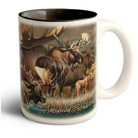 UPC 659356026334 product image for American Expedition Large Coffee Mug - Moose Collage | upcitemdb.com