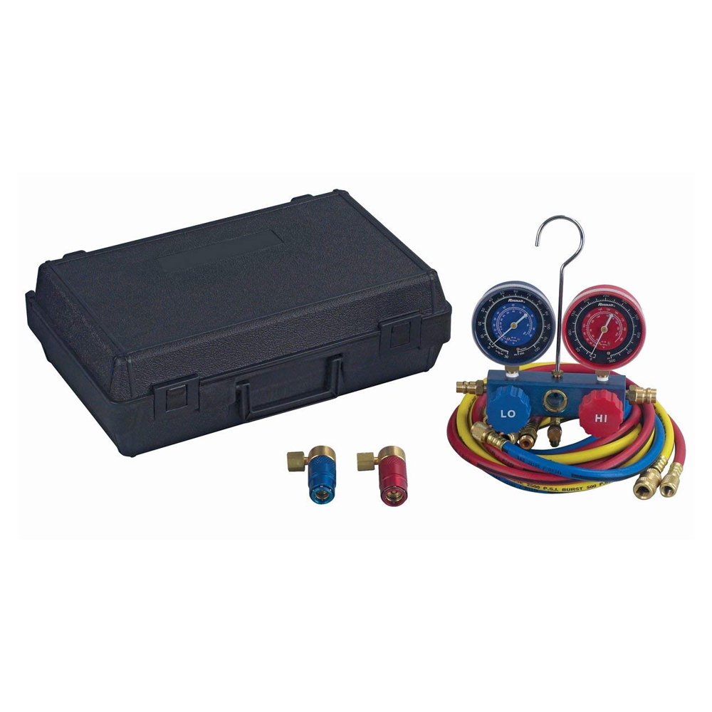 Robinair 2 Way Manifold and Hoses + Aluminum Refrigerant Manifold Set