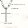 thumbnail image 4 of [Stainless Steel] Stainless Steel Men's Cross Necklace | Stainless Steel | Silvery/black/golden Cross Pendant | Simple Jewelry Gift,Golden, 4 of 7