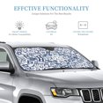 thumbnail image 4 of YFYANG Front Windshield Sun Shade, Blue Geometric Art Foldable Car Visor for Cars, Trucks, SUVs, Small, 4 of 9