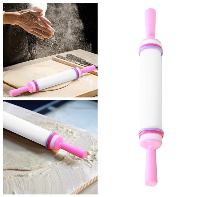 WIFKLSIIPG Rouleau à Gâteau Antiadhésif pour Cuisine Rouleau à Pâte Fondant Outil de Cuisson DIY Rouleau à Gâteau (Rose)
