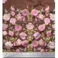 thumbnail image 2 of Soimoi Toile de Coton Marron Imprimé par Yard 56 Pouces de Large, 2 of 5