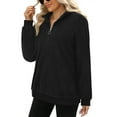 thumbnail image 3 of MOSHU Polar Fleece Sweatshirts for Women Quarter Zip Long Sleeve Tops Pullover Womens Sweatshirts, 3 of 9