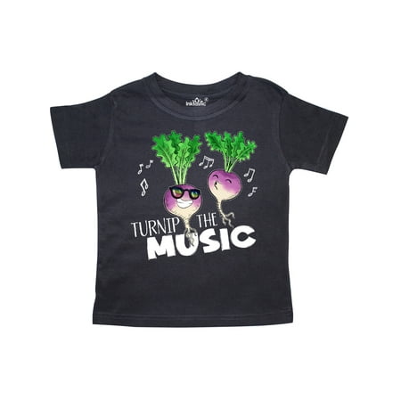 

Inktastic Turnip the Music Partying Vegetables Gift Toddler Boy or Toddler Girl T-Shirt
