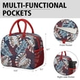 thumbnail image 6 of Botanical Floral Insulated Lunch Tote – Reusable Thermal Cooler Bag with Exotic Tropical Design for Work, School, and Travel, 6 of 7