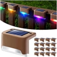 thumbnail image 2 of 2/4/8/16 Pack Solar Deck Lights LED Waterproof Outdoor Solar Powered  LED Step Lights for Decks Stairs Patio Yard Garden Decor (Multicolor,4PCS), 2 of 7