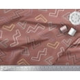 thumbnail image 3 of Soimoi Brown Velvet Fabric Alphabet Text Printed Fabric 1 Yard 58 Inch Wide, 3 of 3