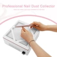 thumbnail image 2 of Recolector de polvo de uñas Vocoste, aspiradora de polvo de uñas de 60W, ventilador de polvo de uñas de bajo ruido en blanco, 2 of 7