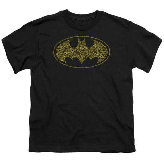 Batman - Type Logo - Youth Short Sleeve Shirt - Large