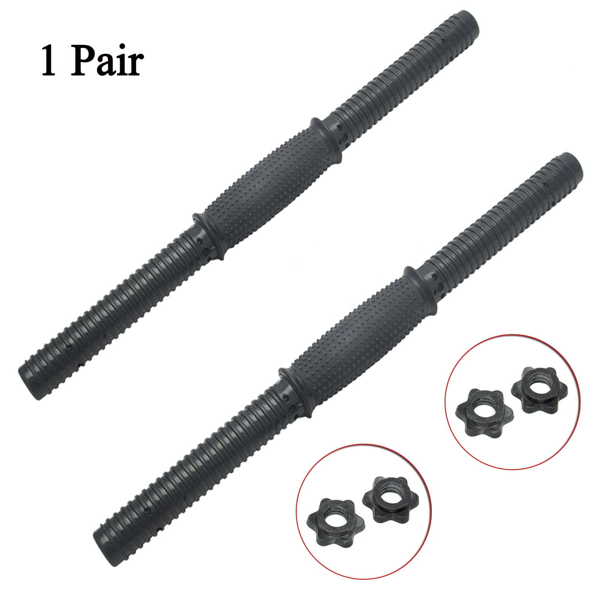 17.7"/45cm Chrome Dumbbell Bars - Threaded Dumbbell ...