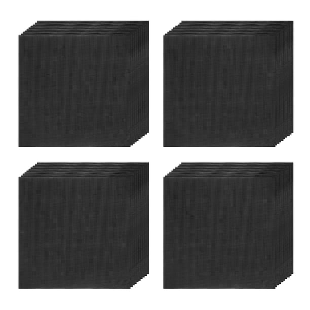 100 piezas de envoltorios de caramelo de papel de aluminio, envoltorios de chocolate de 4 x 4 pulgadas, papel de aluminio (negro, cuadrícula fina)