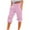 Pink, variant on Karight Cargo Capri Pants for Women High Waisted Relaxed Fit Elastic Knit Waist Casual Capris Trousers Cropped Pants Gray