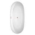 thumbnail image 4 of Rebecca 70 Inch Freestanding Bathtub in White with Brushed Nickel Drain and Overflow Trim, 4 of 8