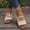 Beige, variant on FSYBOA Womens Comfort Sandals, Open Toe Summer Anti-Slip Slip-On Wedge Sandal for Women Beige Size 7