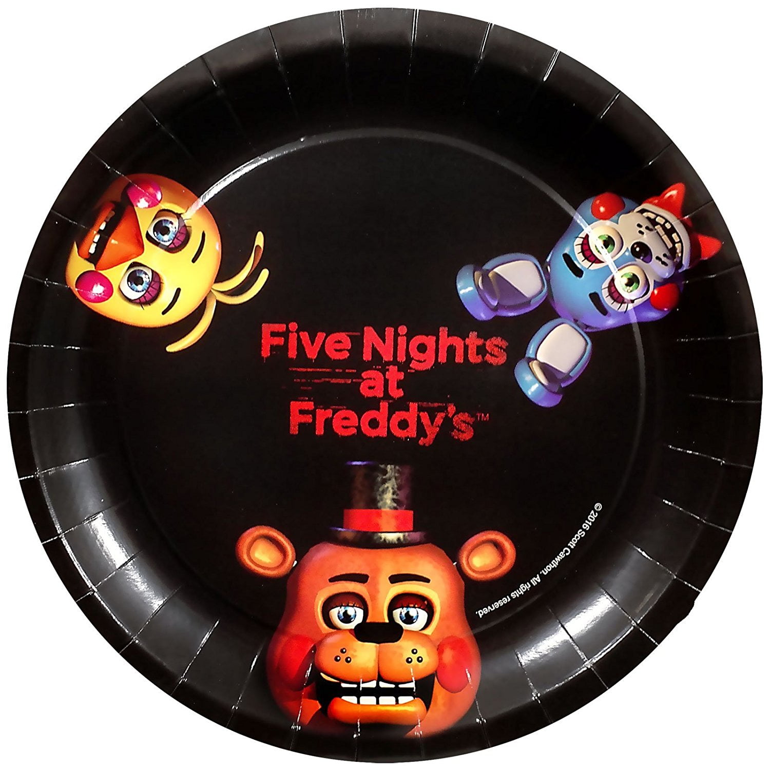 five nights at freddy s 9 round paper plates 8ct