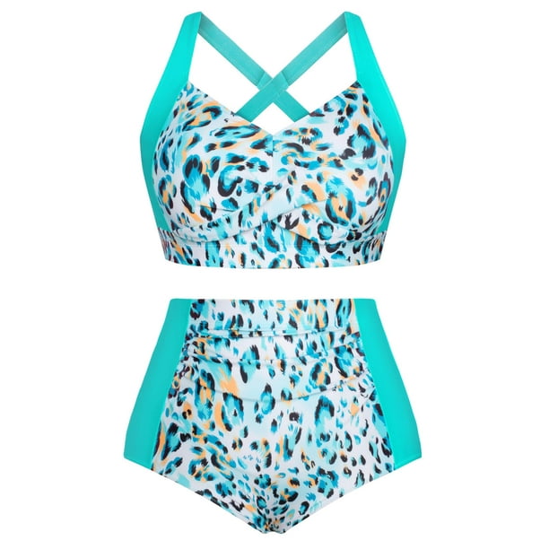 Maillot De Bain Deux Pièces Grande Taille Femme - Tankini Haut Ample + Slip - Hanna Nikole - Tissu Extensible