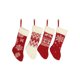 thumbnail image 3 of Xiao Hua Paquete de 5 medias navideñas de punto de 17 pulgadas, decoración rústica de punto personalizada para Navidad, para decoración familiar de temporada festiva, rayas rojas, verdes y beige, B, 3 of 3