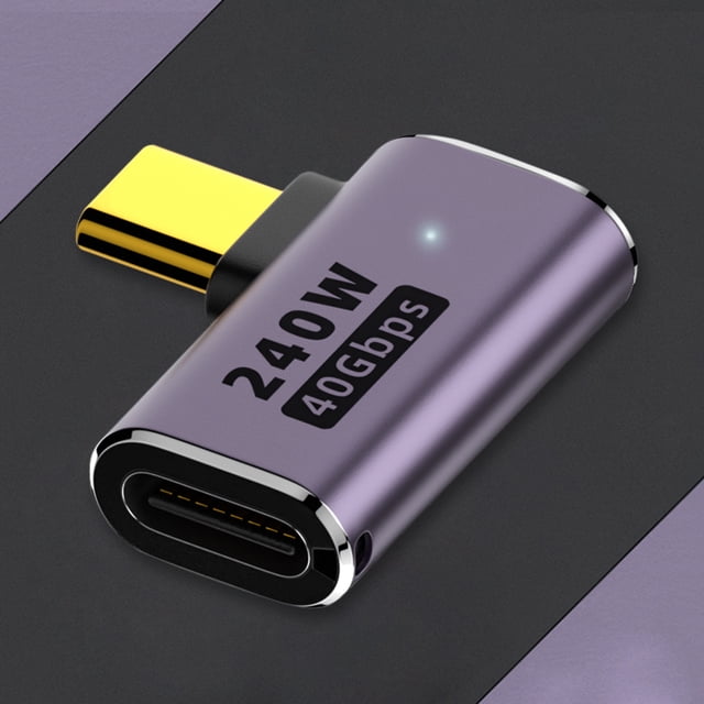 Peggybuy Convertisseur Portable Adaptateur Transmission 40Gbps Adaptateur Multifonction Connecteur