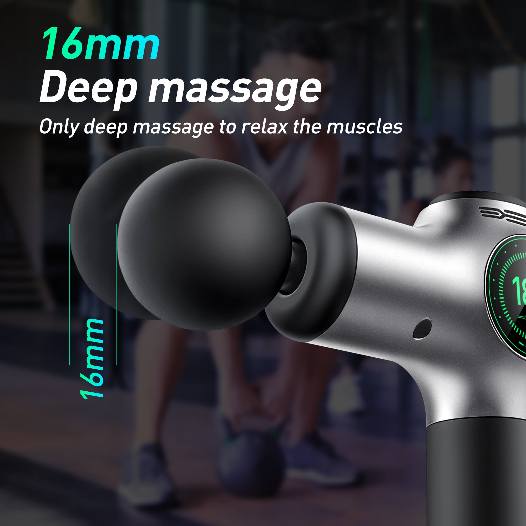 Cshidworld 99 Speed Massage Gun, Upgrade Deep Tissue Back Massager with 10 Massages Heads & Silent Brush Motor, Percussion Massage Guns for Athletes for Pain Relief, Massager for Treatment,Silver