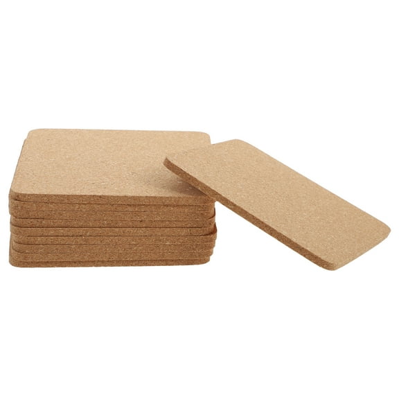 10pcs Square Shape Cork Coasters Cup Mats Cup Pads for Home (Assorted Color)