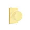 thumbnail image 5 of Passage Set, Modern Rectangle Rosette, Modern Round Knob, Satin Brass, 5 of 7