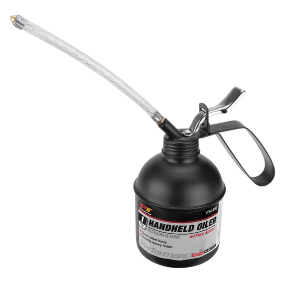Performance Tool W54263 Heavy Duty 1 Pint Oil Can with Drawn Steel Body and Epoxy Finish