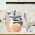 thumbnail image 4 of KSJONE Copper Coated Ghee Pot with Spoon | Ghee Container for Kitchen | Premium Oil Container with Lid for Pooja Items | Cooking Oil Keeper | 13 Oz, 4 of 5