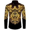 thumbnail image 1 of Camisa de manga larga con estampado retro para hombre, ropa de tendencia de otoño, informal, para exteriores, estilo étnico personalizado, 1 of 6