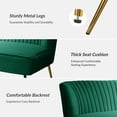 thumbnail image 4 of Tina's Home Velvet Upholstered Loveseat Sofa with Gold Metal Legs, Chair Upholstered Tufted Futon Back Living Room Home Bedroom Green, 4 of 9
