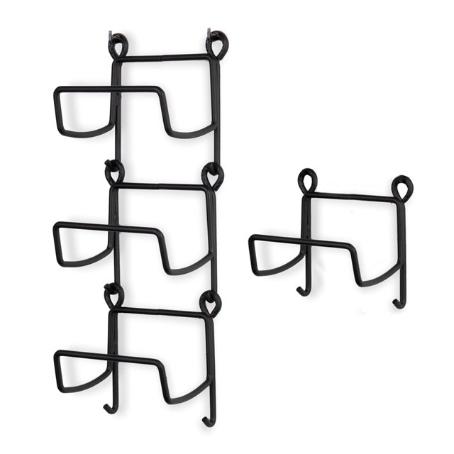 Yuarrent Estante de vino Montado en la pared Barra de granja Soporte de cocina Estante apilable Almacenamiento y organización del hogar 4 piezas Yuarrent HA063491-02B