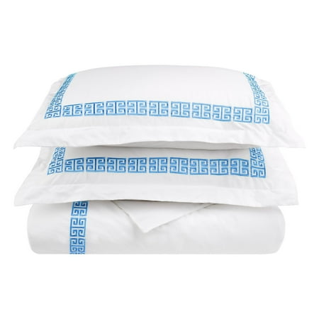 Superior Kendell Greek Border Cotton Duvet Cover Set