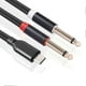 thumbnail image 5 of Cable de audio estéreo USB C a doble 6,35 mm, tipo C a doble 6,35 mm para smartphones y multimedia., 5 of 5