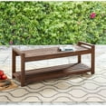 thumbnail image 2 of Banc de Rangement Patio en Bois d'Acacia Chevron de 48 Po - Brun Foncé, 2 of 7