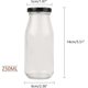 thumbnail image 2 of 3pcs 250ml Glass Milk Bottle with Pretty Black Lids Small Glass Jars for Decoration, 2 of 5