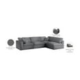 thumbnail image 2 of Meridian Furniture Serene Grey Linen Fabric Deluxe Modular Sectional, 2 of 14